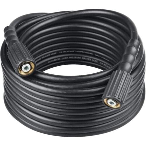 Practical 50 FTX 1/4 Inch, High Pressure Washer Hose 3300 PSI, M22 14mm and M22 15mm, Replacement Power Washer Hose