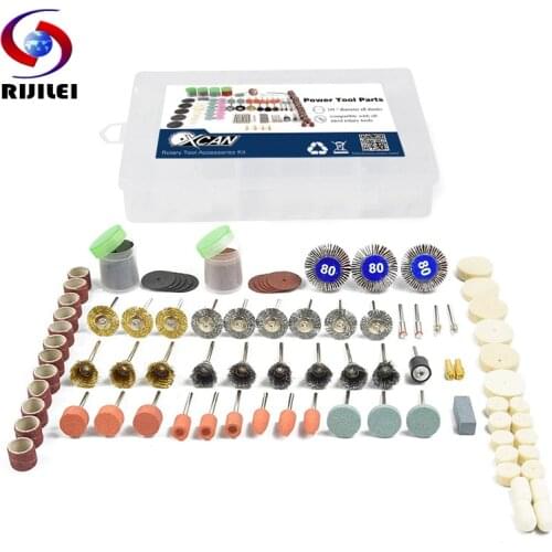 RIJILEI 145PCS BIT SET SUIT MINI DRILL ROTARY TOOL & FIT DREMEL Grinding,Carving,Polishing Tool Sets,Grinder Head