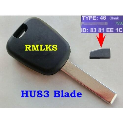 RMLKS Chip Car Key ID46 PCF7936AA AS Chip Transponder Key HU83 Blade Fit For Peugeot 407 307 Chip Key Fob Fit For Citroen