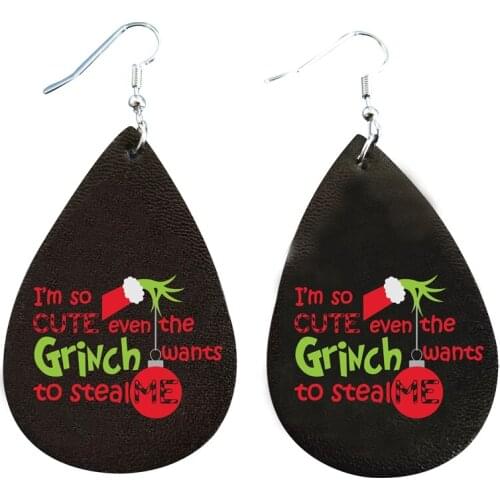 Super Santa GRINCH Stink Stank Stunk 2020 Earrings- Christmas Gift Housewarming Party