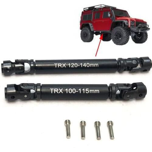 Heavy Duty CVD Drive Shaft 100-115mm / 120-140mm Alloy Steel Universal Joint Steel for 1/10 RC Car TRX4 Traxxas TRX-4 TRX-6 TRX6