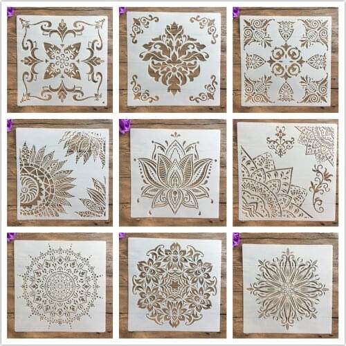 30 * 30 cm diy craft mandala stencil for woodcut painting, scrapbook wall art stamping decoration album embossed paper stencil