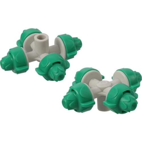 100pcs Cross Misting Nozzles Agricultural Irrigation System Sprinkler Garden Patio Atomizing Spray Greenhouse Water Fog Nozzle