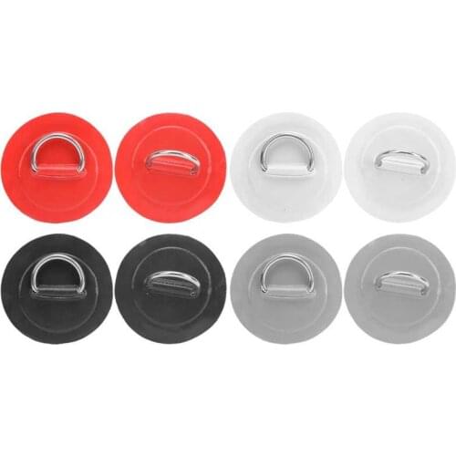 2pcs Stainless Steel D-ring Pad/Patch for PVC Inflatable Boat Raft Dinghy Kayak Surfboard Inflatable Boat D Ring Pad