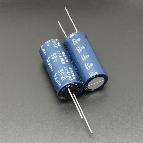 2pcs/10pcs 5.6uF 50V ELNA CE-BP 16x36mm 50V5.6uF Class K Copper feet Top Grade Bipolar Audio Capacitor Blue Big Size