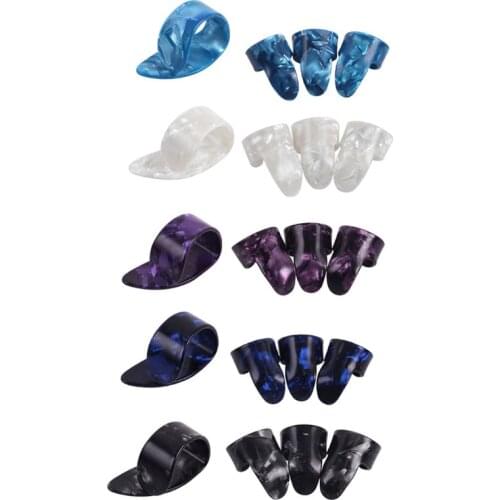 4pcs/set Plastic Adjustable design Guitar Finger Picks Fingertip Plectrums Nail Protectors for Bass Instrument Parts Accessory