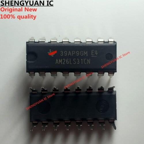 5 pcs/lot AM26LS31CN DIP-16 AM26LS31 QUADRUPLE DIFFERENTIAL LINE DRIVER 100% new imported original 100% quali