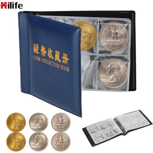 60 Pockets Coin Badges Tokens Album Coin Collection Book Stamp Album Coin Storage Bag Gifts For Commemorative