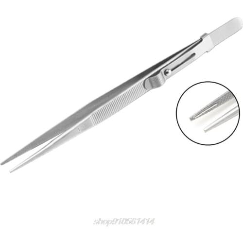 Antislip Stainless Steel LP Vinyl Record Cartridge Stylus Turntable Installation Tweezers Clamp Clip with Lock M29 21 Dropship