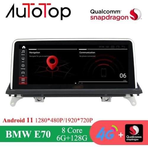 AUTOTOP 6G+128G Android 11 Car Radio Multimedia Player For BMW X5 E70 X6 E71 2007-2013 CCC CIC Stereo GPS Navigation Stereo