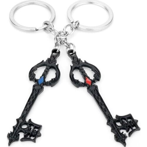 HEYu Game King Heart Keys Keychain Metal Weapon Model Keyrings Car Key Holder Accessories