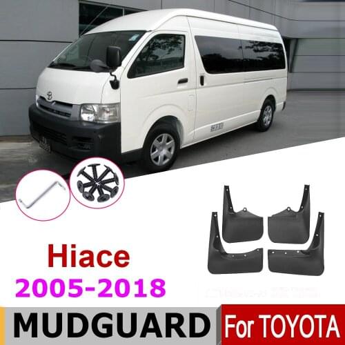 Mudguard For Toyota Hiace 2018-2005 Toyota Commuter V Toyota Hiace QUANTUM Front Rear Splash Flap Mudguard Accessories 2010 2008