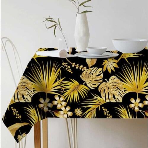 Golden leaves butterfly Decorative Tablecloth Dining Table Cover Kitchen Home club Party wedding Decor friend gift table cloth
