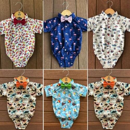 AU Flamingo Toddler Baby Boys Gentleman Clothes Romper Jumpsuit Bodysuit Outfit