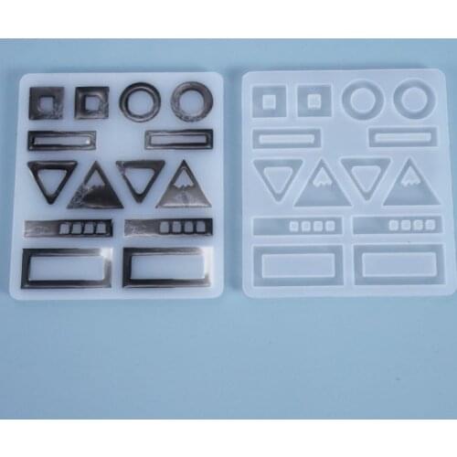 DIY geometric pendant mold Jewelry Crystal Drop mold Pendant Earring earring stud pendant silicone mold