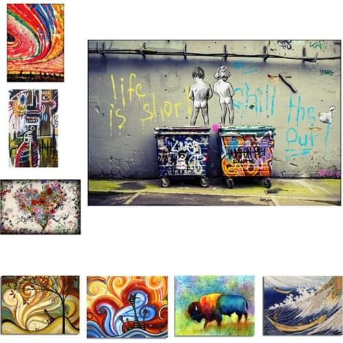 Canvas Painting Oil Painting Abstract Landscape Kid Doodle Poster Print Wall Art Picture Living Room Home Decoration