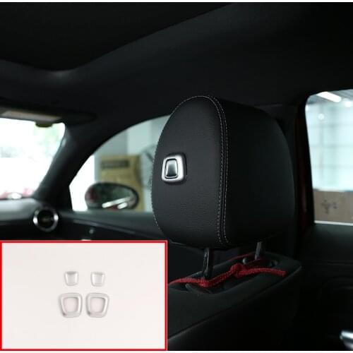 For Mercedes Benz A Class W177 2019 Car Accessories 4 Pcs Car ABS Headrest Button Decoration Trim For GLE 2020