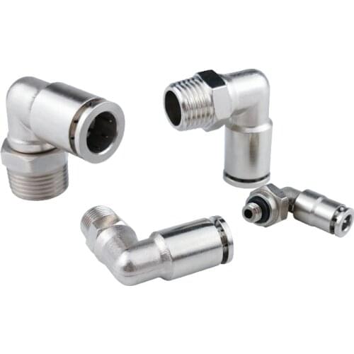 4mm 6mm 8mm 10mm 12mm 14mm 16mm 1/8" 1/4" 3/8" 1/2" BSP Male Thread Elbow Brass One Touch Air Pneumatic Fitting Quick Connector