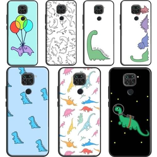 Cute Dino Case For Xiaomi Redmi Note 10 Pro Note 7 9 8 Pro Note 9S 8T Cover For Redmi 9T 9C 9A 7A 8A