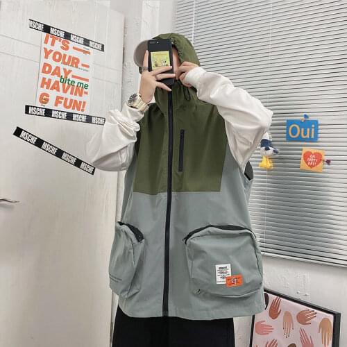 VERSMA Japanese Harajuku Sleeveless Jacket Vest Waistcoat For Men Motorcycle Streetwear Retro Tool Vests Male With Many Pockets