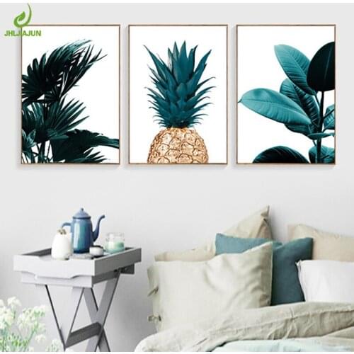 JHLJIAJUN Nordic Pineapple Painting Wall Posters Cuadros Decoracion Posters And Prints Plant Art Poster Canvas Painting