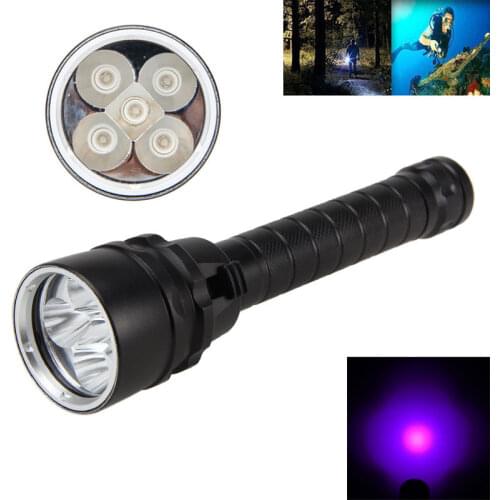 Underwater 100m Diving Flashlight 2500Lm LED 18650 5X UV Waterproof Flash Light Torches Lantern For Fish Camp 365nm-395nm