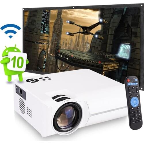 MX45 Portable Smart Android 10.0 Wifi LED Projector 4K 1080P Full HD Video Projector 2.4G 5G WiFi Projector for Smartphone Home