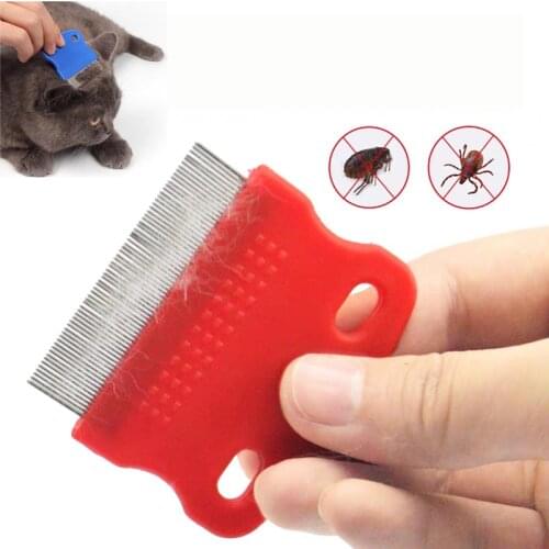 Stainless Steel Pet Grooming Hair Comb Long Thick Hair Fur Removal Flea And Lice Brush Pets Combs For Dog Cat Rabbit Guinea Pig