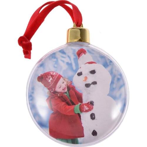 Christmas Transparent Plastic Photo Five-star Ball Christmas Decorations Christmas Tree Hanging Decor For Home Diy