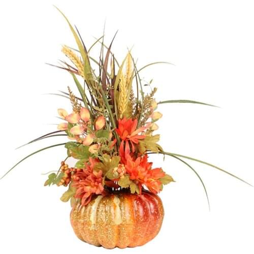 Christmas Decoration Pumpkin Pot Artificial Flowers Simulation Fruit Festival Supplies For Home Office Potted Thanksgiving