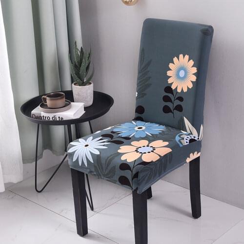 1PC Wedding Spandex Chair Slipcover Floral Printing Elastic Chair Covers Stretch Banquet Siamese Decor