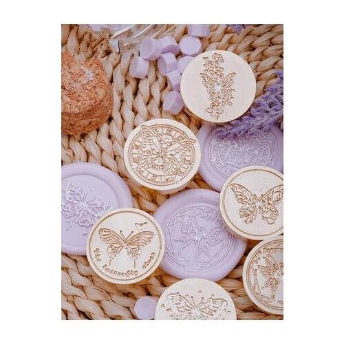 Flower butterfly Sewing Machine Special-shaped Wax Seal StampFire Lacquer Seal Head Wedding Greeting Card Wax Seal