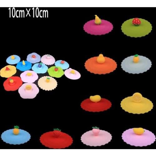 Silicone Anti-Dust Suction Mug Cup Cover Lid Cap No Spill Hot Drink Leak Proof Spoon Holder Anti-Dust Durable Bowl Seals