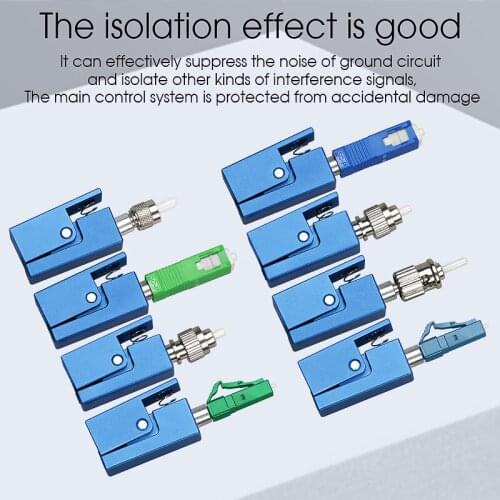 Blue Optic Fiber Connector FC SC ST Square Bare Adapter Flange Temporary succeeded OTDR Test Coupler ftth Attenuator