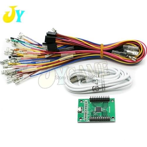 USB Controller Adapter 2 Players Joystick Connector Cable Wiring Kit For MAME Raspberry Pi /PC USB Keyboard