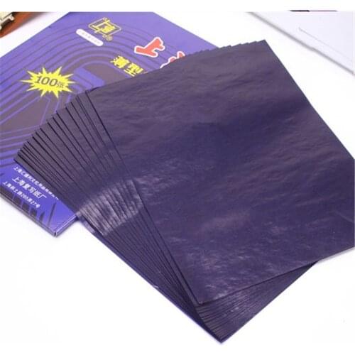 100pcs/box A4 16K Blue Carbon Stencil Transfer Paper Double Sided Hand Pro Copier Tracing Hectograph Repro 18.5x25.5cm