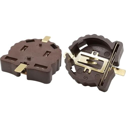 100Pcs/Lot SMD CR1220 button battery holder 3V button battery holder SMD Computer Button 3V Battery Holder Connector Socket Case