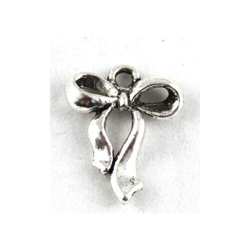 270PCS Tibetan Silver Color bow charm A9809