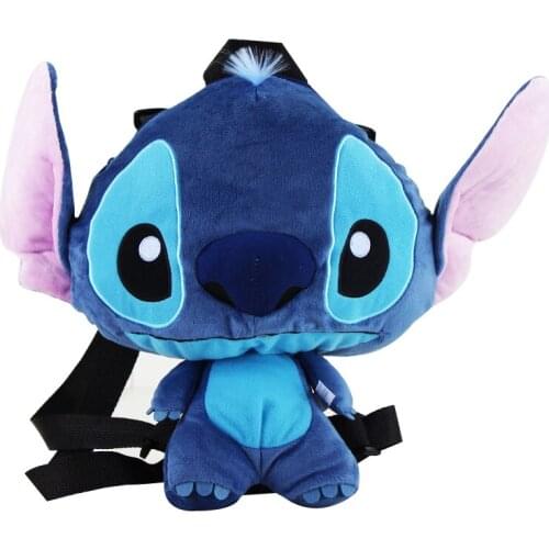 30cm Anime Lilo & Stitch Bags Cartoon Blue Cute Stitch Plush Backpack Soft Stuffed Plush Dolls