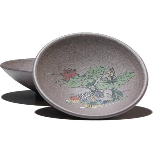 50ml Chinese Yixing Zisha Purple Clay Handmade QinghuiNi mandarin ducks Teacup