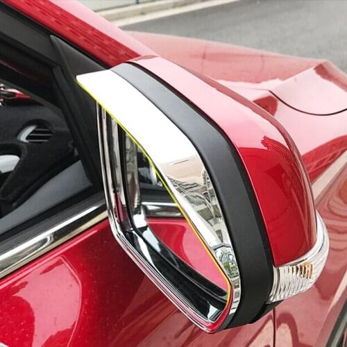 ABS Plastic For MG ZS 2018 accessories Car Styling Car rearview mirror block rain eyebrow Cover Trim 2pcs