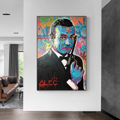 Abstract Graffiti Portrait Art Canvas Painting Figure Posters and Print Cuadros Wall Art Picture for Living Room Home Decoration