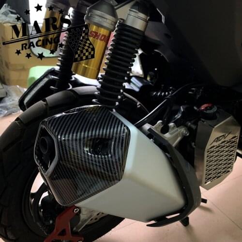 Motorcycle Accessories Exhaust Pipe Decorative Cover Carbon fiber texture Fits For ADV150 2019-2020 adv 150 19'20’ ADV 150