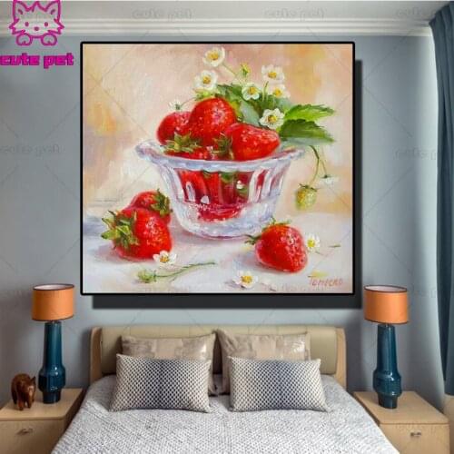 Strawberry fruit 5d Diy Diamond Painting diamond rhinestone full square drill,full round diamond embroidery mosaic home decor