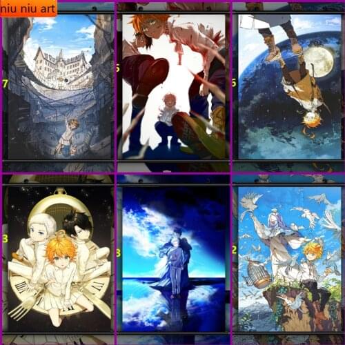 Diamond Painting Promised Neverland Diamond Inlaid Diamond Mosaic Diamond Embroidery Cross Stitch Kits Home Decoration