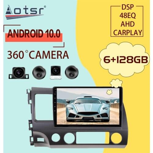 For Honda Civic 2007 - 2011 Android Car Radio Player GPS Navigation Multimedia Video Player Audio Stereo Head Unit CD Recorder