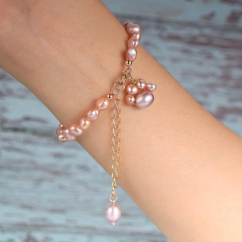 Natural Freshwater Pearl Bracelet New Design Cute Cat Paw Charm Bracelets For Women Girls Girlfriend Jewelry Gifts