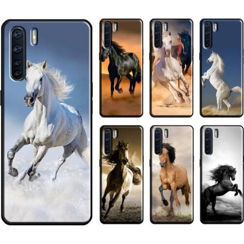 Running horses Case For OPPO A1K A3S A5S A15 A52 A72 A83 A91 F5 A5 A9 A31 A53 2020 Reno 2 Z 4 Pro Coque