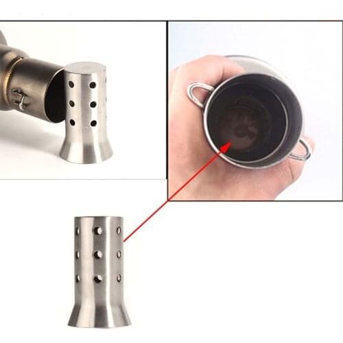 Exhaust Moto Bumper Insert Deflector Can DB Killer Silencer Noise Eliminator Adjustable Length 127mm For Muffler Pipe