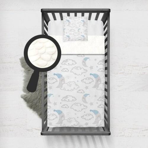 Kids Minky Blanket Super Soft and Warm Blankets Children for Couch and Bed Gray Cloud Hat Moon Model 1414